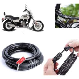 Auto Pearl PVC &a; Plastic Black Combination Cable Lock for Avenger 220 Cruise, 689-27