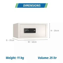 Godrej Nx Pro 25L Ivory Digital Home Locker with Pin Code &a; Key Access image 3