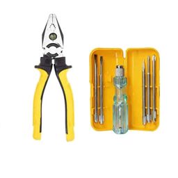 Hillgrove HGCM244 Chrome Vanadium Steel 8 inch Lineman Plier with 5 in 1 Screwdriver Set-9