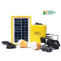 SUI Solar Home Lighting System with 2 LED bulbs, USB Mobile Charger &a; Battery Box -  84Wh Battery &a; 10W Solar Panel-23