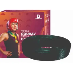 GOURAV Fucon+ 4 Sqmm Black Single Core Heavy Duty FR PVC Housing Wire, Length: 90 m-picture-22