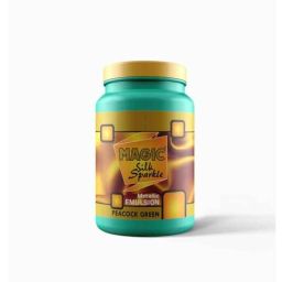 Magic Paints Silk Sparkle 100ml Peacock Green Metallic Emulsion Acrylic Paint-image-14