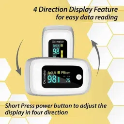MCP 1.5V Ultra White Finger Pulse Oximeter with Oxygen Saturation Monitor, LCD Display &a; 2 Pcs AAA Battery, BM2000A image 5