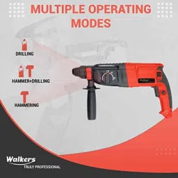 Walkers 1200W Forward &a; Reverse Rotation Hammer Impact Drill Machine with 5 Pcs SDS Plus Bit, Drill Chuck, SDS Adapter &a; Utility Knife, WKCB398 image 4