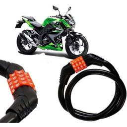 Auto Pearl Black &a; Orange 4 Digit Anti-Theft Combination Number Lock for Z250 BS6-picture-31