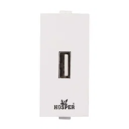 Hosper 2.1A White Plastic USB Wall Socket, HS-13 (Pack of 3)-picture-21