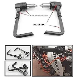 Meenu Arts Motorcycle Hand Guards 7/8 inch Brake Clutch Lever Protector Hand Guard Black Universal for All Bikes Q-52-43