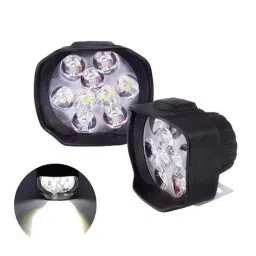 AllExtreme EX9FLW2 15W Shilan 9 LED White Heavy Duty Spot Beam Fog Light Pod Driving Work Lamp Set-24