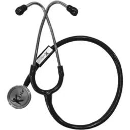 K-Life Brass Bell &a; Diaphragm Dual Head PVC Black Acoustic Stethoscope, ST-03-picture-5