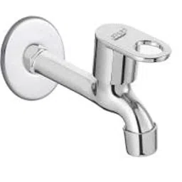 Spazio MAX Stainless Steel Chrome Finish Long Body Bib Cock with Wall Flange-picture-0