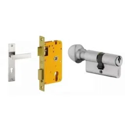 Dorset HL Series Primo 60mm Stainless Steel Door Handle Lock Set with Knob &a; Key (Pack of 3)-picture-23