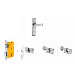 Dorset Dash HL DAS 204.3mm Zinc SC Finish Lock Set with Both 70mm Side Key Cylinder (Pack of 4)-image-102