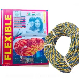 Elson 23/76 1 Sqmm Two Core Blue &a; Yellow PVC Insulated Aluminium Cable, Length: 91 m-image-98
