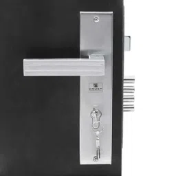 Homexpert Altroz-OSK 10 inch 60mm Stainless Steel Silver Cylindrical Plate One Side Key Mortise Door Lock Set-image-82