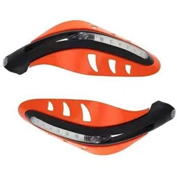 AOW Motorcycle Handguards with Led Light for 7/8 inch Grips - 300 * 140 * 110mm (Orange) TVS Apachi RTR-29