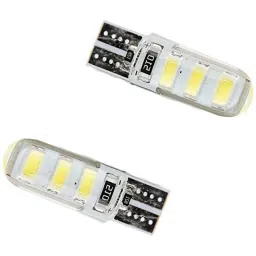 AOW 6 SMD (White) Gel LED Parking Bulb Pilot Light/License Plate car Lights For Renault Koleos (Pair/12V)-46