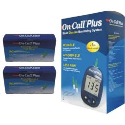 On Call Plus 100 Pcs Individually Blood Glucose Test Strips With Glucometer Box-35