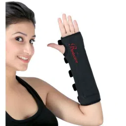 Bodycare Cotton &a; Elastic Black Wrist Brace with Thumb Support, RP-31005,-4