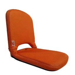 Sanushaa Eezysit Fabric &a; Mild Steel Orange Foldable Yoga Chair, S-146-41