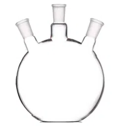 ABGIL 250ml Borosilicate Glass Flat Bottom Boiling Flask with Three Neck &a; Joint, ABG1391-0