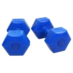 Strauss 2kg Blue PVC Dumbbells-picture-1