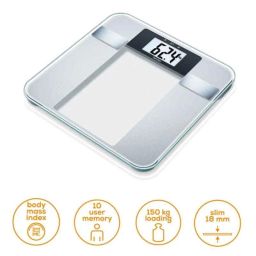 Beurer BG 13 150kg Glass LCD Display Diagnostic Weighing Scale image 3