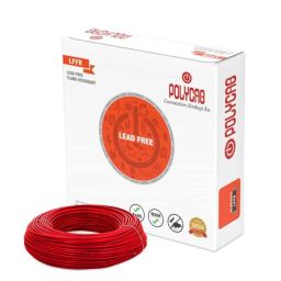 Polycab 6 Sqmm 90m Red Single Core FRLF Multistrand PVC Copper Insulated Unsheathed Industrial Cable-image-33