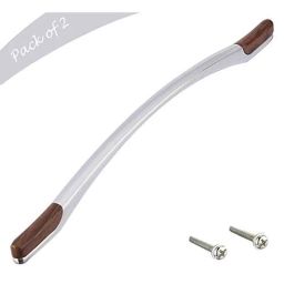 Aquieen 224mm Malleable Chrome Wange Wardrobe Cabinet Pull Handle, KL-715-224-CP (Pack of 2)-picture-43