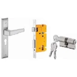 Dorset ML Series Atina 70mm Stainless Steel Silver Chrome Finish Door Handle Lock Set with Both Side Key Cylinder-picture-28
