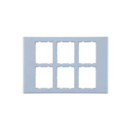 Havells Bliss+ 12 Module Polycarbonate Glossy Finish Sky Blue Combination Plate, AHBPLOJV12-picture-1