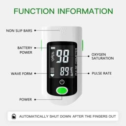 MCP X1805 25-250bpm OLED Display Pulse Oximeter with Oxygen Saturation Monitor, Heart Rate &a; SpO2 Levels Oxygen Meter image 2