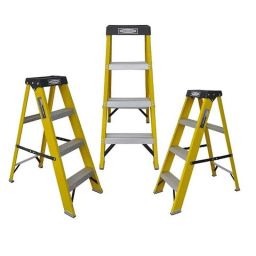 Ladderman 3 Step FRP Fiber Glass Yellow Electrical Shock Proof Safety Ladder, LMT-2103-image-57