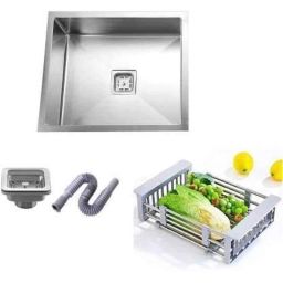 ZAP 24x18x10 inch Stainless Steel 304 Satin &a; Matte Finish Sink Set-image-50