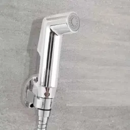 ProHome Plastic Silver Wall Mount Health Faucet with 1m Stainless Steel Hose Pipe, Classic-WP-02-14