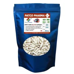 Patco Pharma 600-1000mg Gelatine White Empty Capsule for Size 00 Capsule (Pack of 500)-48