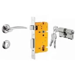 Dorset ML Series Letizia 60mm Stainless Steel Silver Chrome Finish Door Handle Lock Set with Both Side Key Cylinder, ML LET OR (Pack of 3)-picture-19