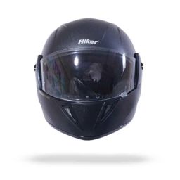 Hiker Wave Natural ABS Black Full Face Motorcycle Helmet For Men, Size: Small-13