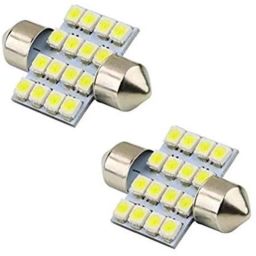 Meenu Arts World 2X16 SMD LED Interior Car Roof Light/Dome Light for -Maruti Suzuki WagonR(White) Pack of 2-81