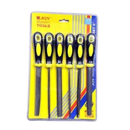 Jon Bhandari Tools 6 Pcs 6 inch Cast Iron File Set with PVC Handle-1