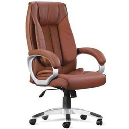 Mezonite High Back Leatherette Brown Office Chair, Dimensions: 95x45x60 cm-image-11