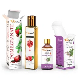 GoWoo 2 Pcs 10ml Natural Clary Sage Aroma Oil &a; 100ml Pomegranate Seed Carrier Oil Set, GWOC426-P15+P184-picture-1