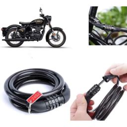 Auto Pearl PVC &a; Plastic Black Combination Cable Lock for Classic 500-picture-9
