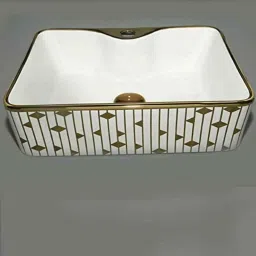 Uken Table Top Ceramic Wash Basin, Table Top Ceramic Wash Basin For Bathroom, Table Top Wash Basin For Living Room, Wash Basin, White (17)-image-97