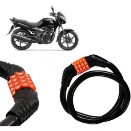 Auto Pearl Black &a; Orange 4 Digit Anti-Theft Combination Number Lock for CB Unicorn-picture-44