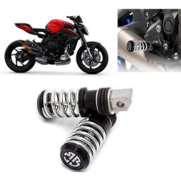 Auto Pearl Steel Black Anti Theft Motorcycle Security Alarm System with 2 Pcs Remote for Brutale Foot Rest-13