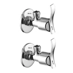 Mysis Angel Brass Chrome Finish Angle Valve with Wall Flange (Pack of 2)-picture-48