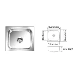 Nirali Grace Plain Anti Scratch Finish Kitchen Sink, Size: 510x432 mm-picture-16