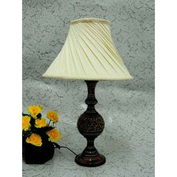 Tucasa Antique Brass Table Lamp with Off White Pleated Shade, LG-851-image-50