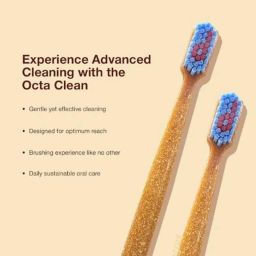 Dencrus Octa Clean Bamboo Brown Ultra Soft Bristles Toothbrush with Octagonal Handle, DENOCT3 (Pack of 3) image 5