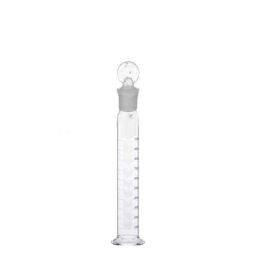 ABGIL 1000ml Borosilicate Glass Round Base Cylinder Graduated Single Metric Scale with Pour Out &a; Stopper, ABG1214-3